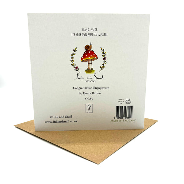 Engagement Card - White Rose