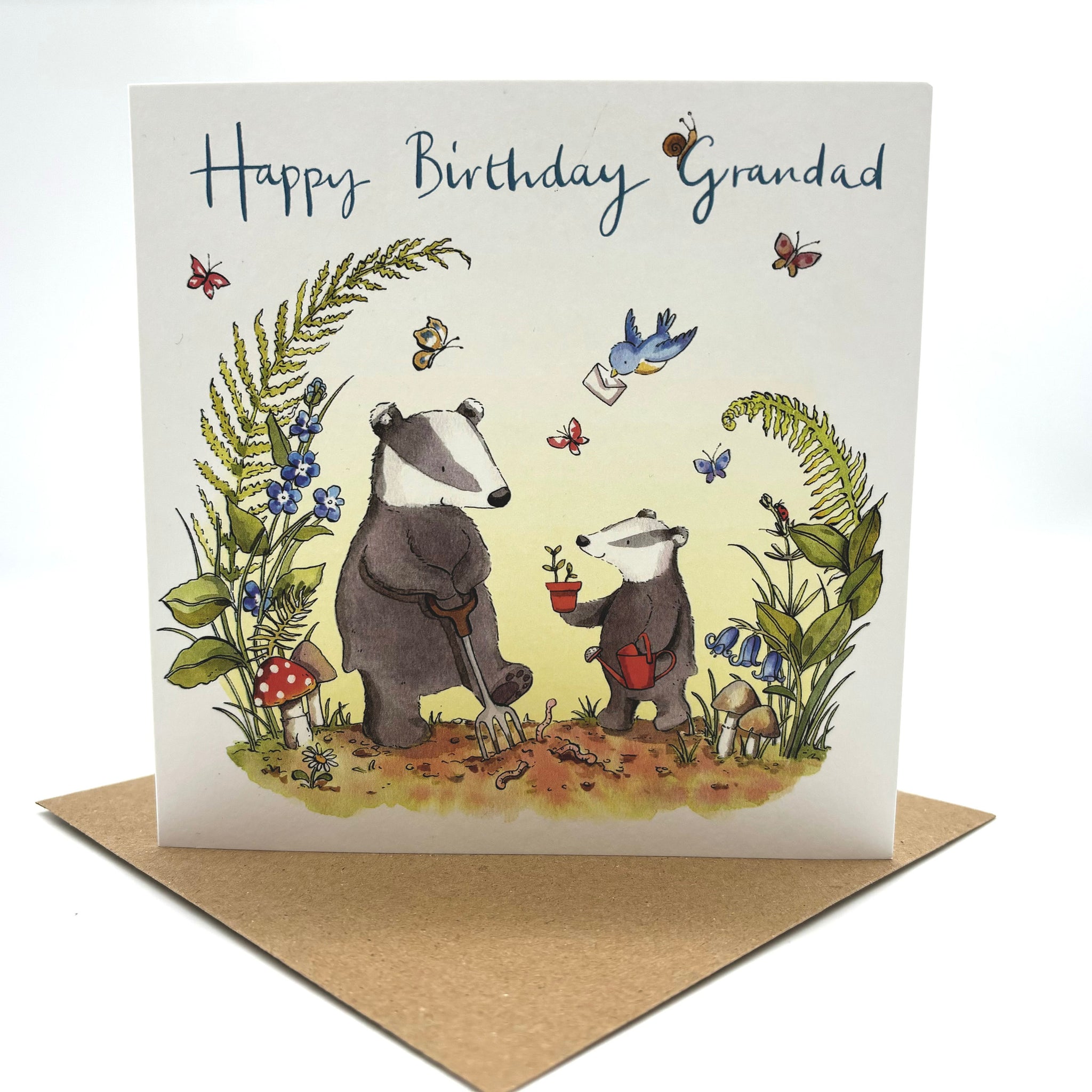 Birthday Card - Badger Grandad Birthday