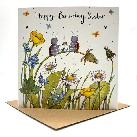 Birthday Card - Ladybird Sister Birthday