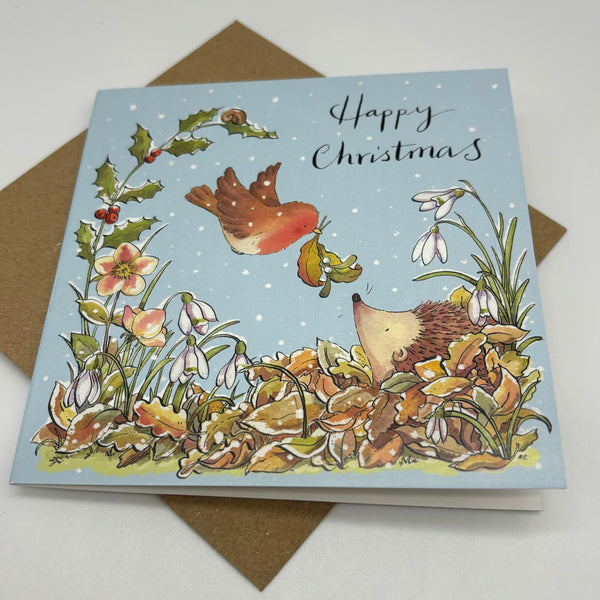 Robin and Hedgehog - Pack of 5 Christmas cards