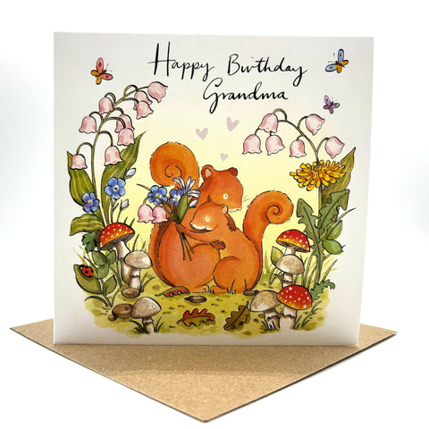 Birthday Card - Squirrel Grandma Birthday