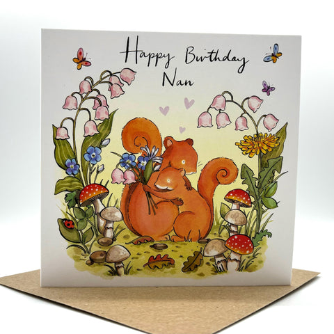 Birthday Card - Squirrel Nan Birthday