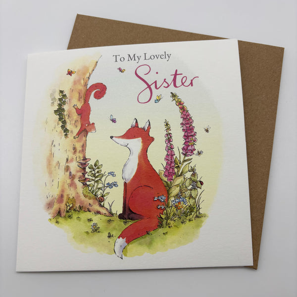 Birthday Card - Fox Sister Card