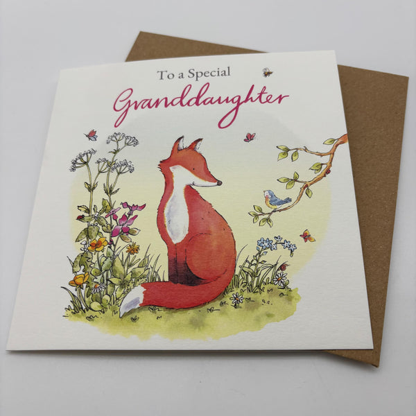 Birthday Card - Fox Granddaughter Birthday