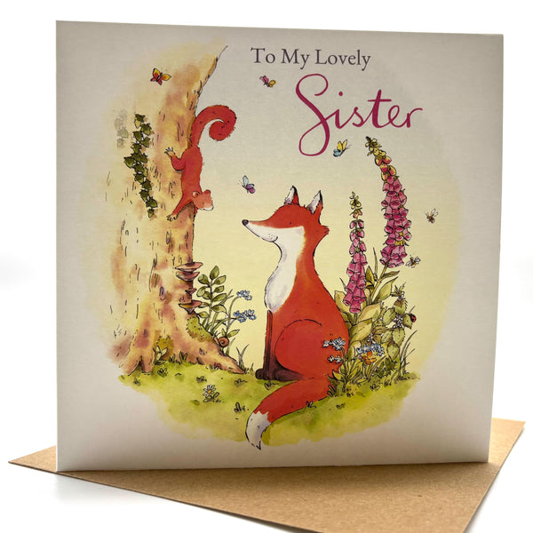 Birthday Card - Fox Sister Card