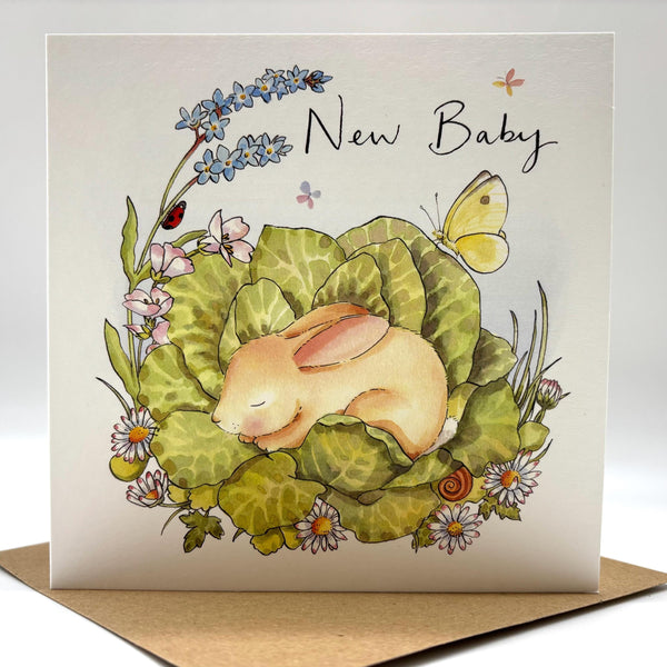 New Baby Card - Rabbit New Baby