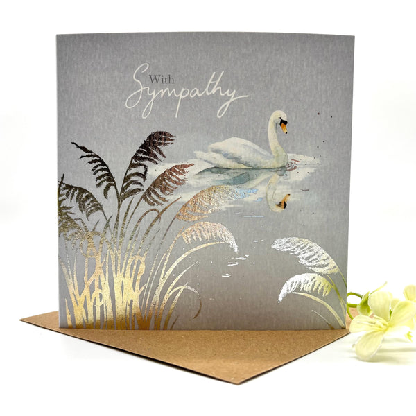 Sympathy Card Foil - Sympathy Swan