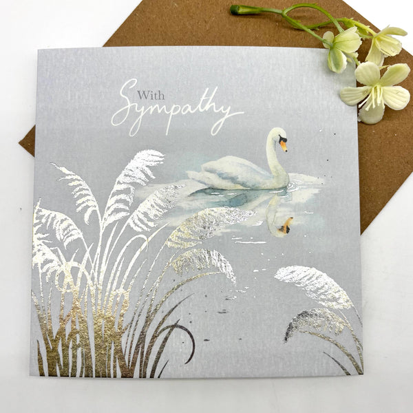 Sympathy Card Foil - Sympathy Swan