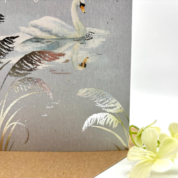 Sympathy Card Foil - Sympathy Swan