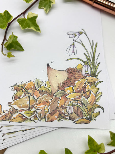 Writing Set - Winter Hedgehog