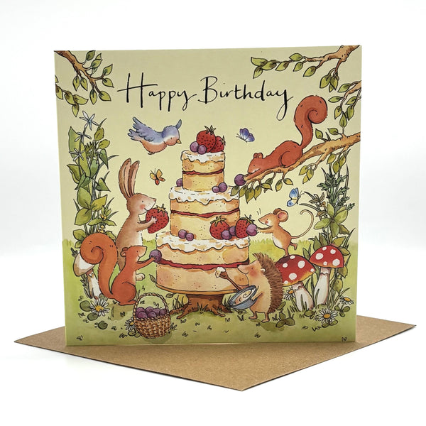 Birthday Card - Forest Cake