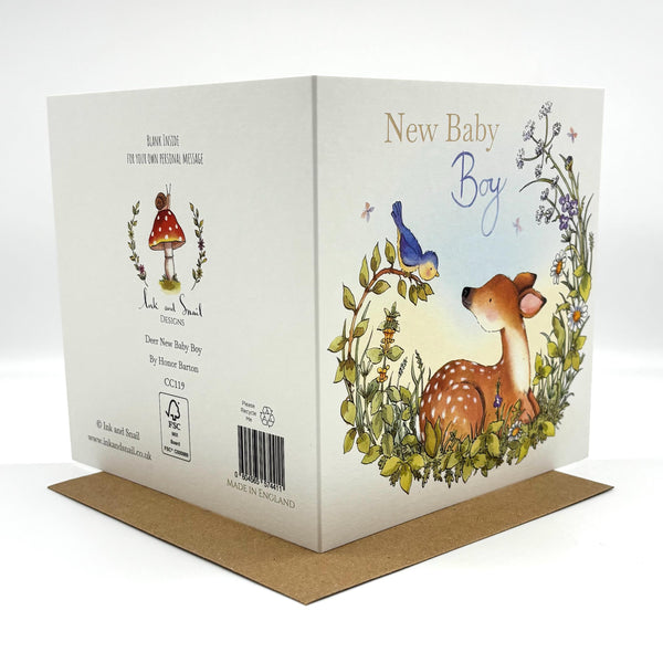 New Baby Card - Deer New Baby Boy