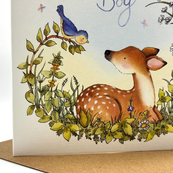 New Baby Card - Deer New Baby Boy