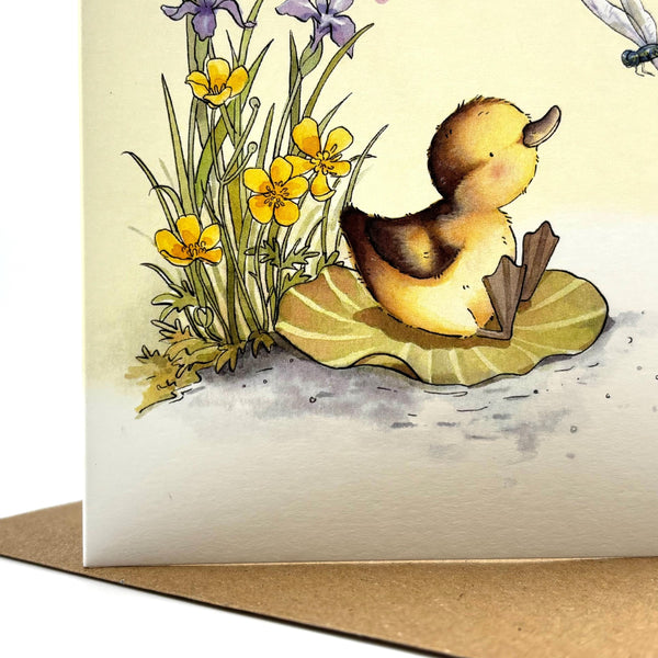 New Baby Card - Duck New Baby Girl
