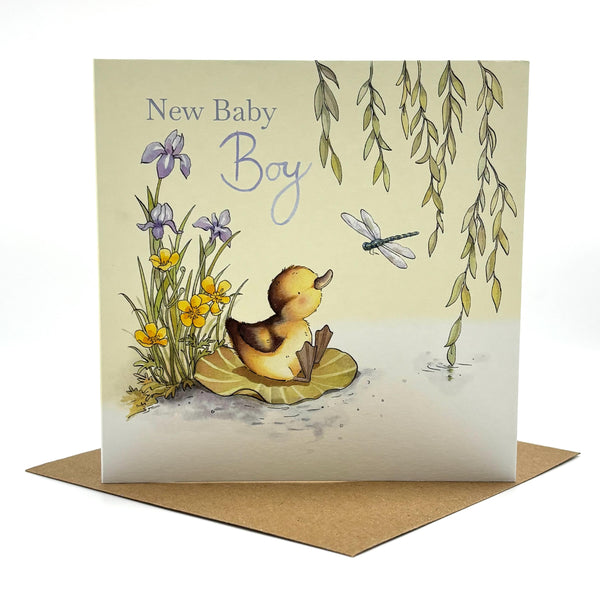 New Baby Card - Duck New Baby Boy