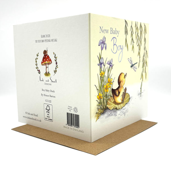 New Baby Card - Duck New Baby Boy