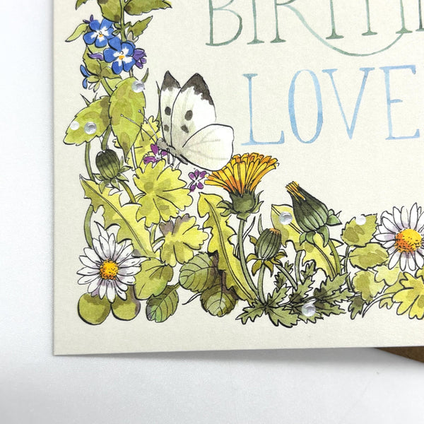 Birthday Card - Birthday Lovely Flowers