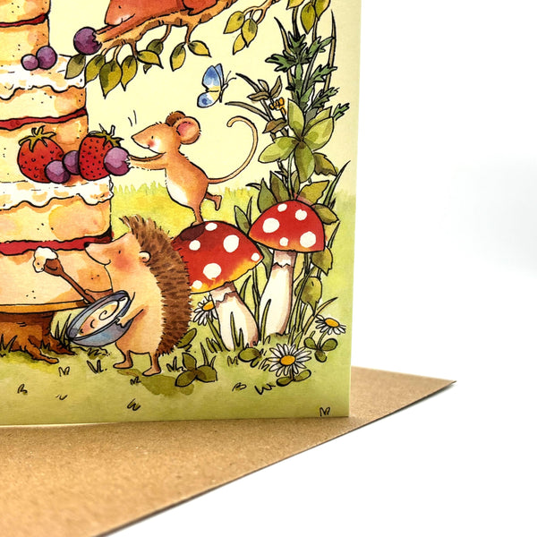 Birthday Card - Forest Cake