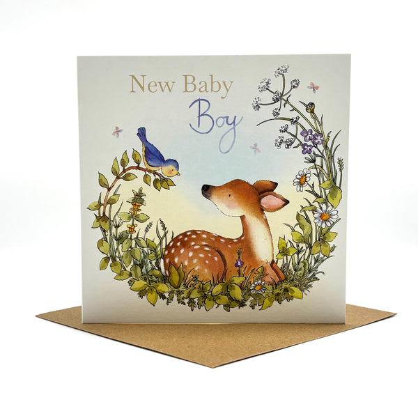 New Baby Card - Deer New Baby Boy