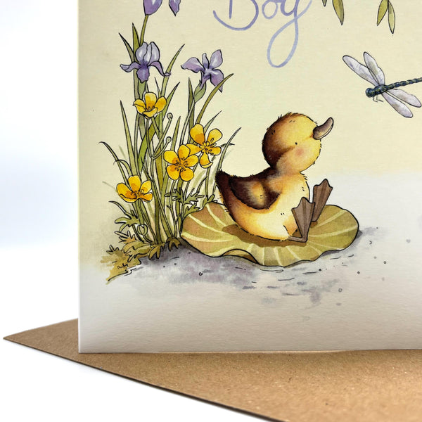 New Baby Card - Duck New Baby Boy