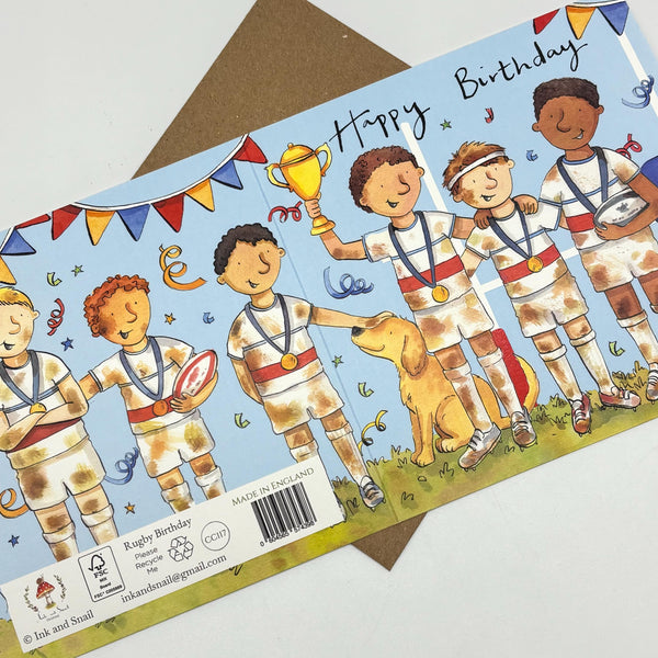 Birthday Card - Rugby