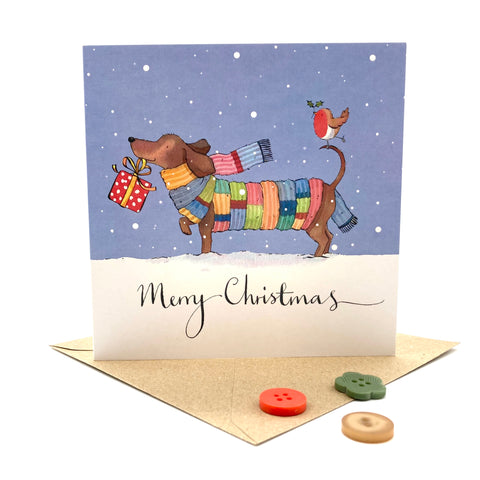 Sausage Dog - Pack of 5 Christmas Cards