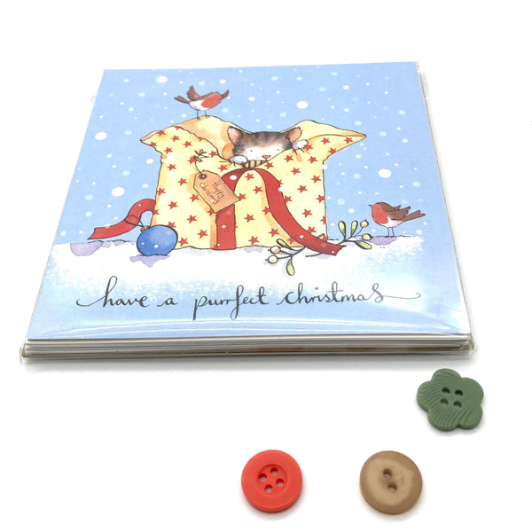 Cat - Pack of 5 Christmas Cards
