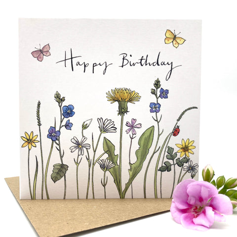 Birthday Card - Wild Flowers