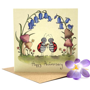 Anniversary Card - Ladybirds