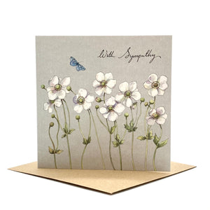Sympathy Card - Anemone Flowers