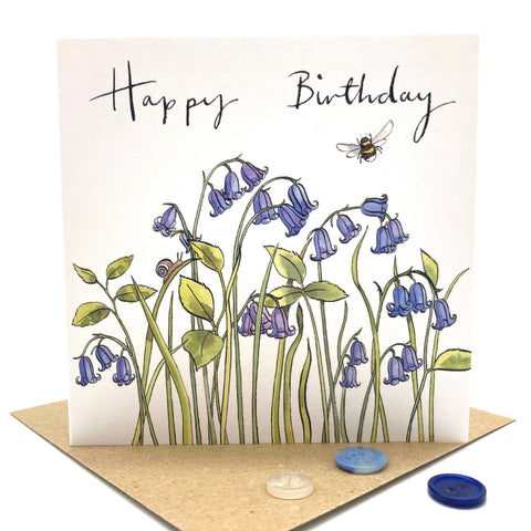 Birthday Card - Bluebells