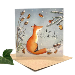 Fox and Robin - Pack of 5 Christmas Cards