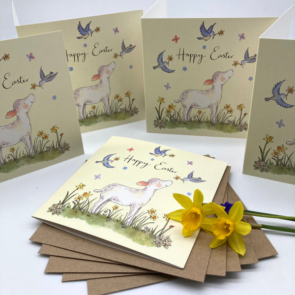 Easter Card Pack of 5 - Easter Lamb