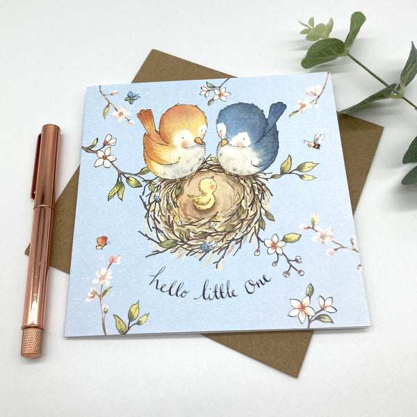 New Baby Card - Hello Little One