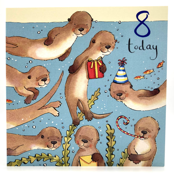 8th Birthday Card - Otter