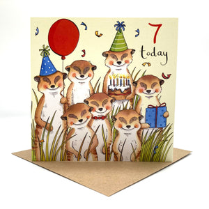 7th Birthday Card- Meerkat