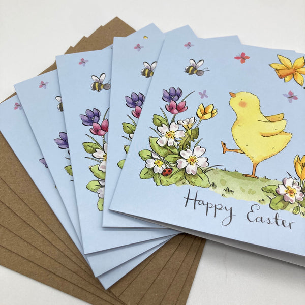 Easter Card Pack of 5 - Spring Chick