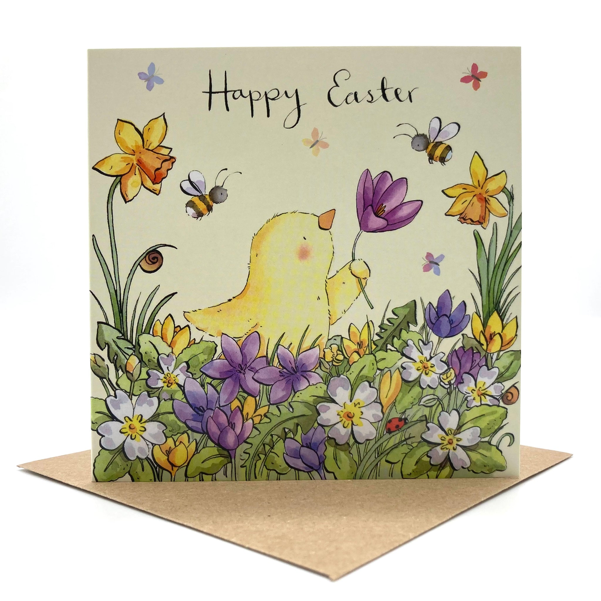 Easter Card Pack of 5 - Chick and Bee