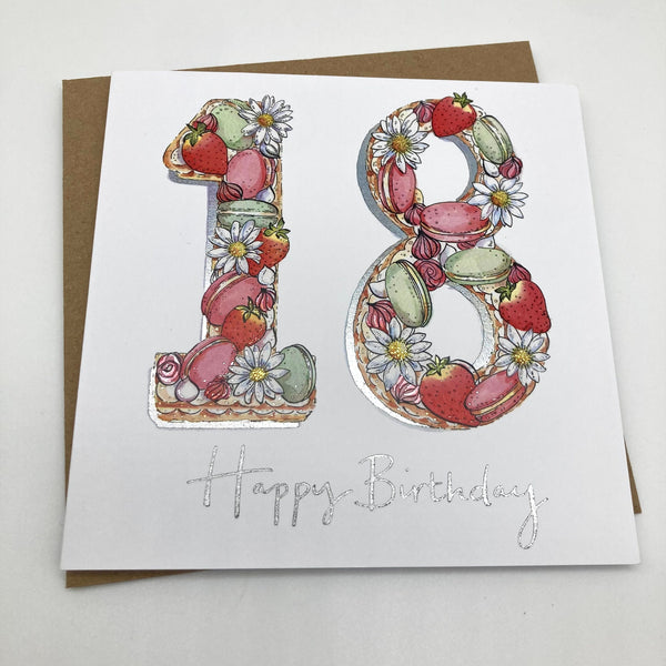 18th Birthday Card - Cake 18 Today